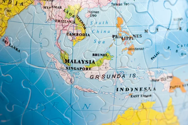 Mundo 3D Puzzle: Sudeste Asiático — Fotografia de Stock