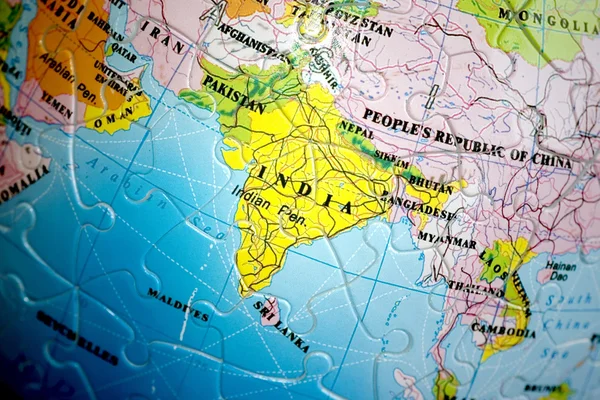 Mundo 3D Puzzle: Índia — Fotografia de Stock