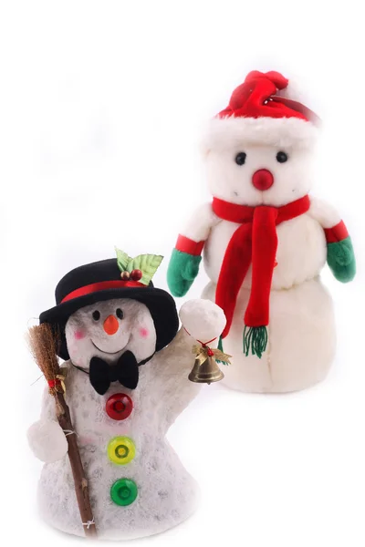 Twee sneeuwmannen — Stockfoto