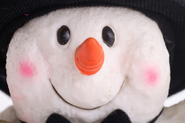 Χιονάνθρωπος χαρούμενο πρόσωπο — Φωτογραφία Αρχείου