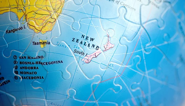 Welt 3D Puzzle: Neuseeland — Stockfoto