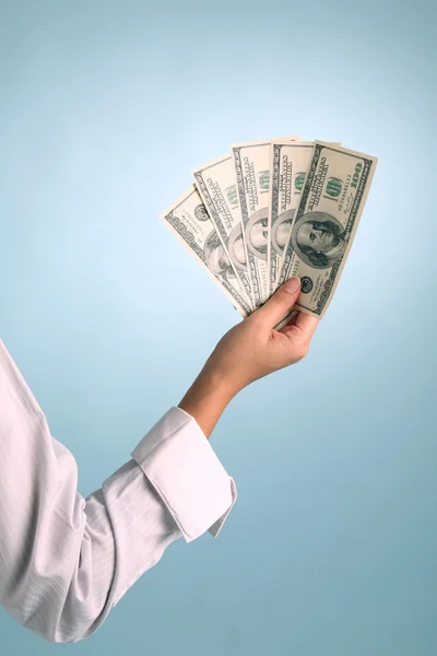 Woman with Money — Stock Photo, Image
