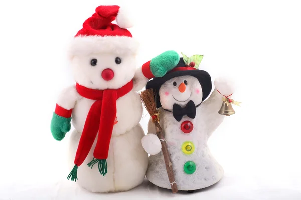 Dos muñecos de nieve lindo —  Fotos de Stock