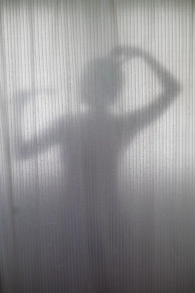 Silhouette de douche femme — Photo