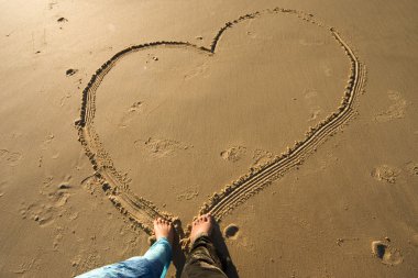 Love on the beach clipart