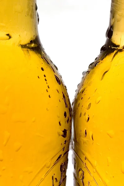 Macro di bottiglie di birra — Foto Stock