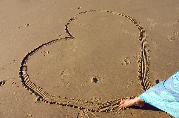 Amore sulla sabbia — Foto Stock