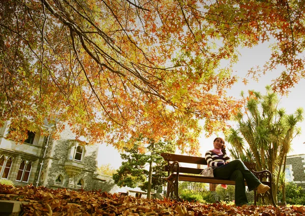 가을 여자 — 스톡 사진