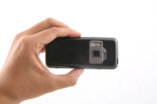 Sosteniendo un teléfono con cámara —  Fotos de Stock
