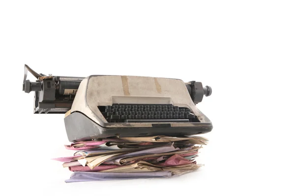 Folders with Typewriter — Stock Photo, Image