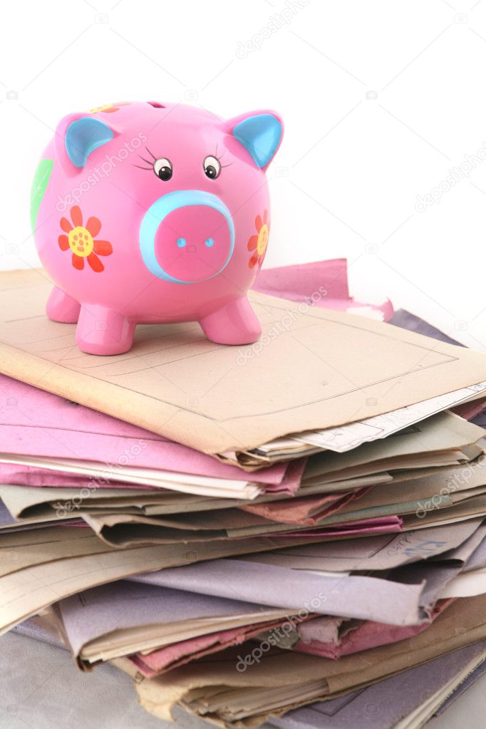 Folders with Piggybank