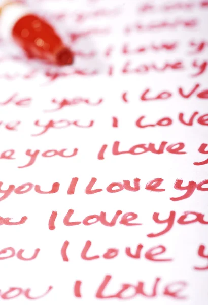 San Valentín Foto Concepto: Carta de amor —  Fotos de Stock