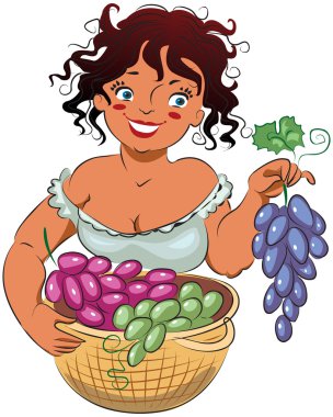 Gather grapes clipart