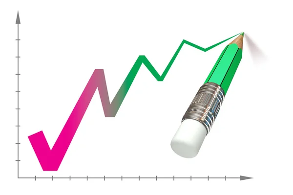 Chart pencil — Stock Photo, Image