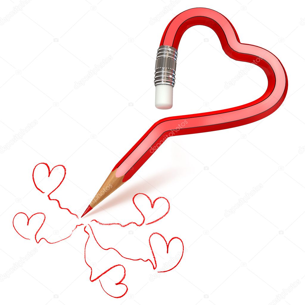Pencil, heart