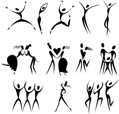 Set silhouette clipart