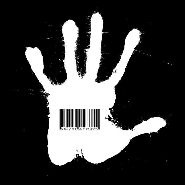 Handafdruk barcode — Stockvector