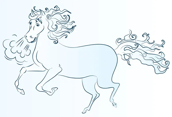 Синяя лошадь — стоковый вектор