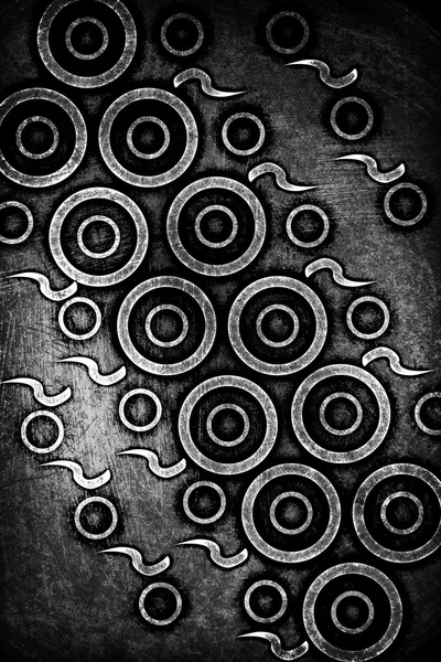 Современные темные круги гранж текстуры — стоковое фото