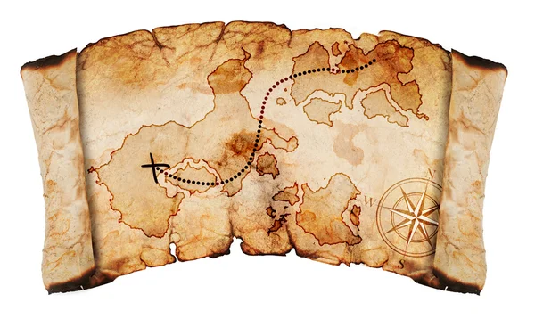 Παλιό χάρτη θησαυρός — Φωτογραφία Αρχείου
