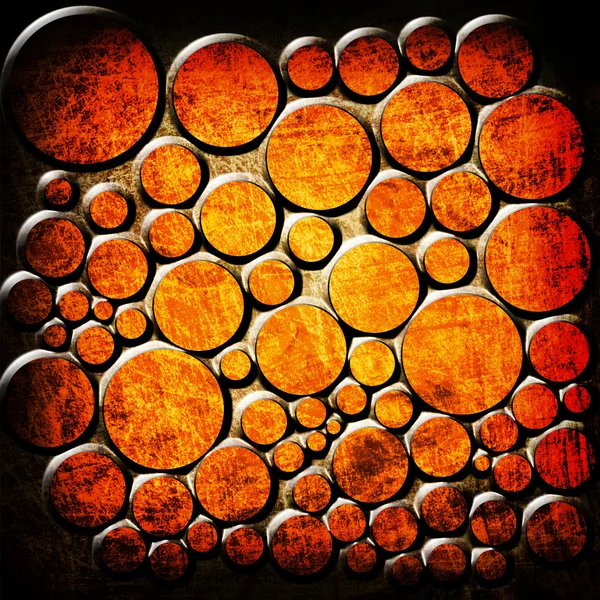 Orange Punkte auf Grunge-Hintergrund — Stockfoto