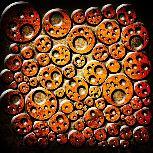 Πορτοκαλί κουκκίδες σε φόντο grunge — Φωτογραφία Αρχείου