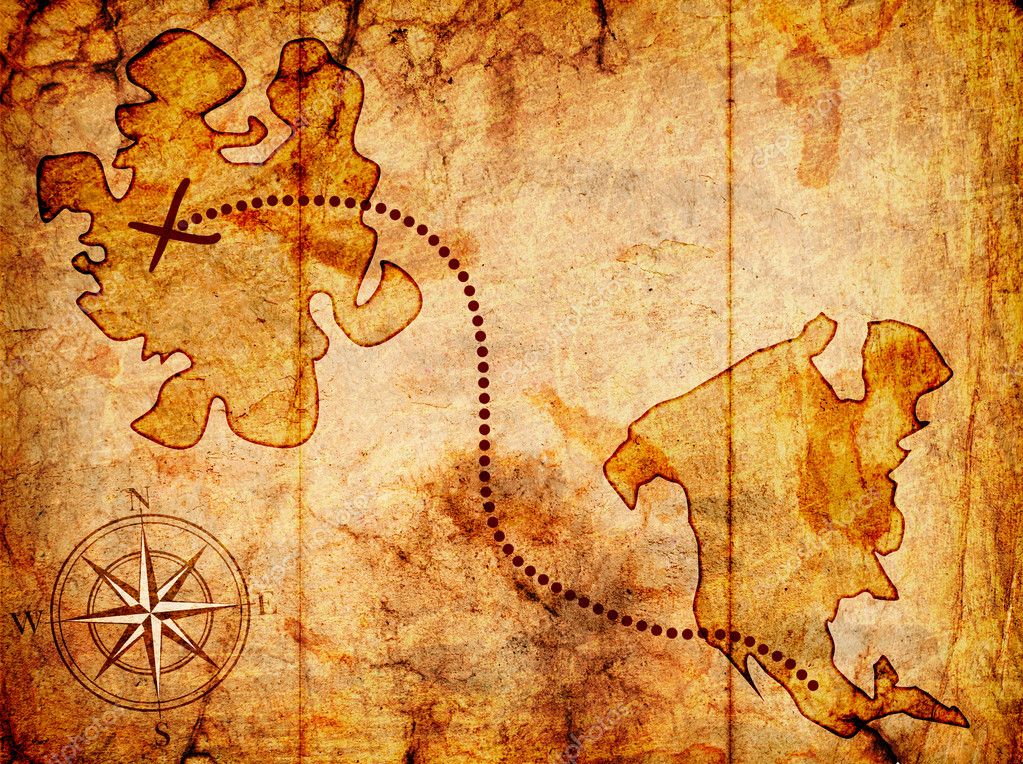 Velho mapa do tesouro Ilustração por ©denisovd #7459300