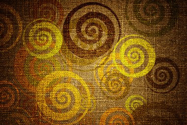 Grunge swirls on canvas clipart