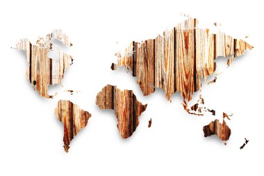 Wooden map clipart