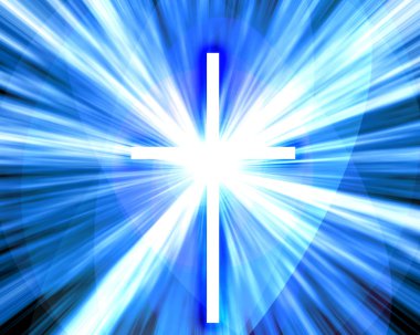 Glowing cross clipart