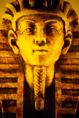 Old portrait of Tutankhamun clipart