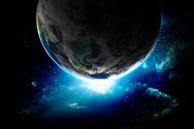 Illustration of beautiful planet in space clipart