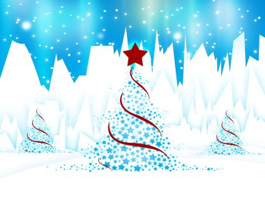 Christmas tree background clipart