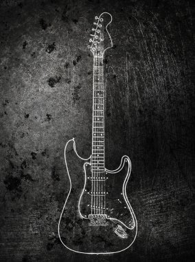 Electric guitar background clipart