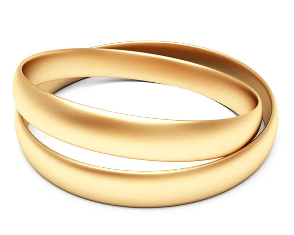 Ένα σύνολο χρυσά γαμήλια δαχτυλίδια — Φωτογραφία Αρχείου