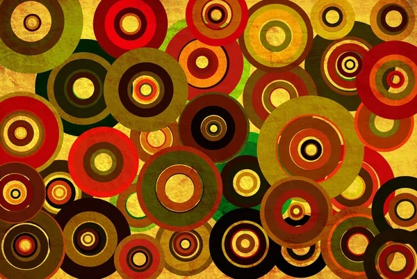 Grunge-Hintergrund mit bunten Kreisen — Stockfoto