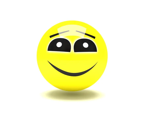 Um sorriso 3d feliz — Fotografia de Stock