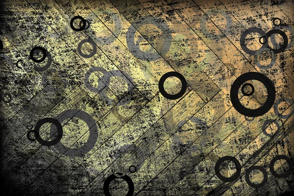Circles on grunge wooden background — Stock Photo, Image