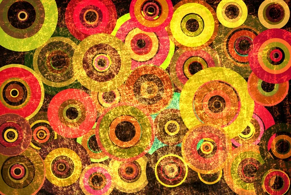 Grunge bakgrund med färgglada cirklar — Stockfoto