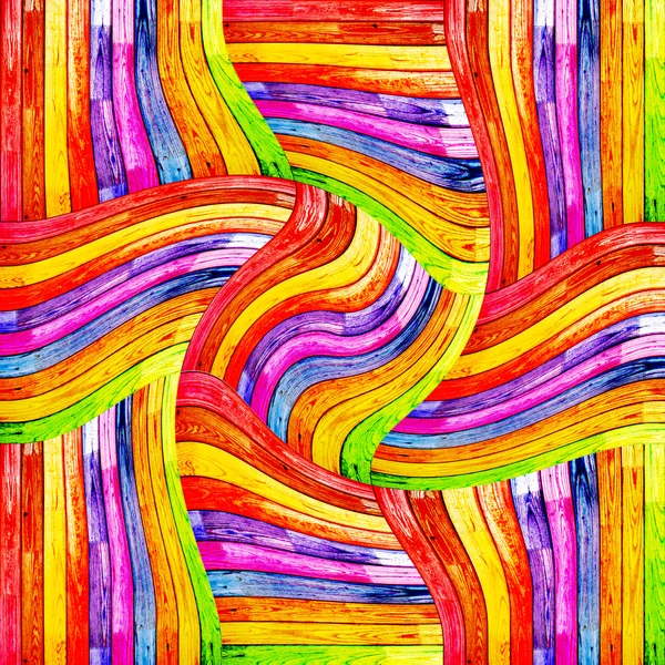 Colorful wooden twisted texture — Stock Photo, Image