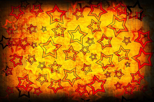 Абстрактная звезда на оранжевом гранже — стоковое фото