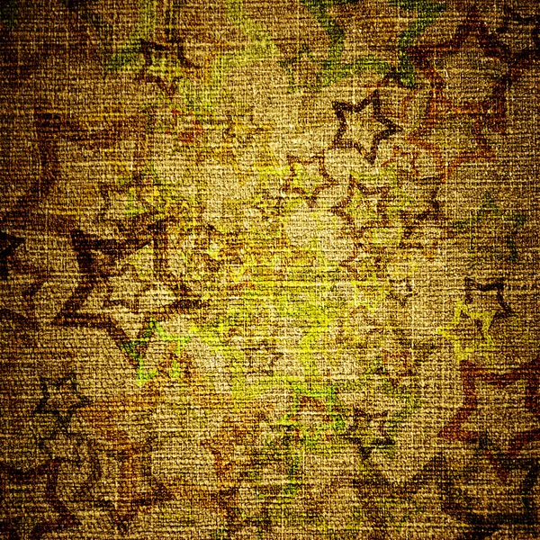 Абстрактные гранж-звезды на холсте — стоковое фото