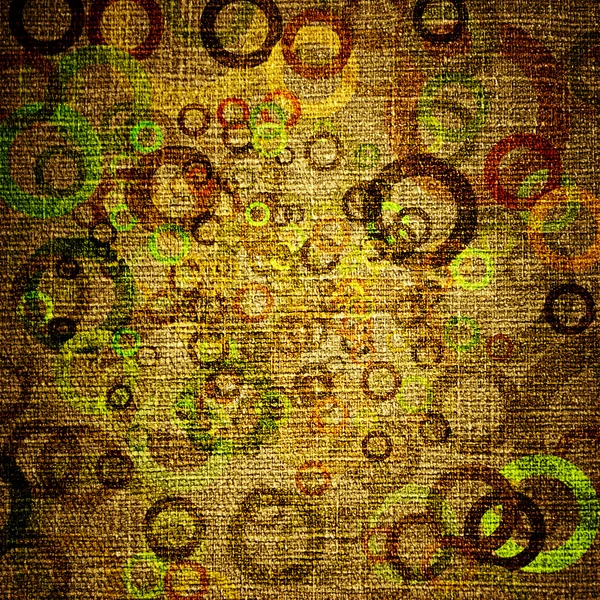Abstract grunge circles on canvas — Stock Photo, Image