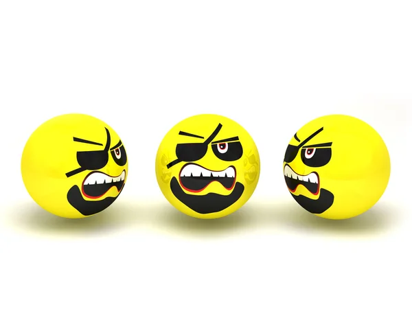 Üç kızgın korsanlar — Stok fotoğraf