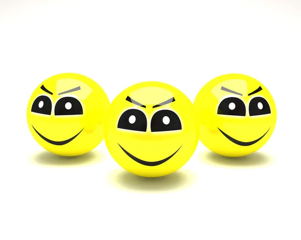 Trzy szczęśliwy uśmiech — Zdjęcie stockowe