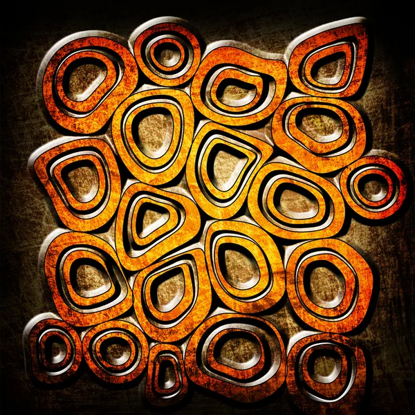 Orange circles grunge background — стоковое фото