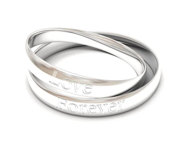 分離の銀の結婚指輪 — ストック写真