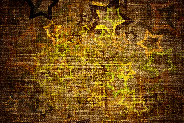 Гранж-звезды на холсте — стоковое фото