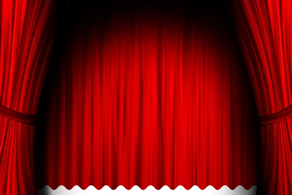 Rode theater podium — Stockfoto