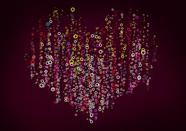 Color circles heart — Stock Photo, Image